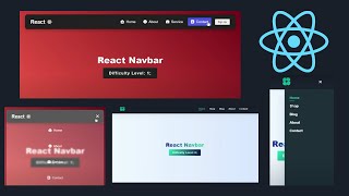 React Responsive Navbar Tutorial with Source Code | How to react routing navbar |Beginner Project