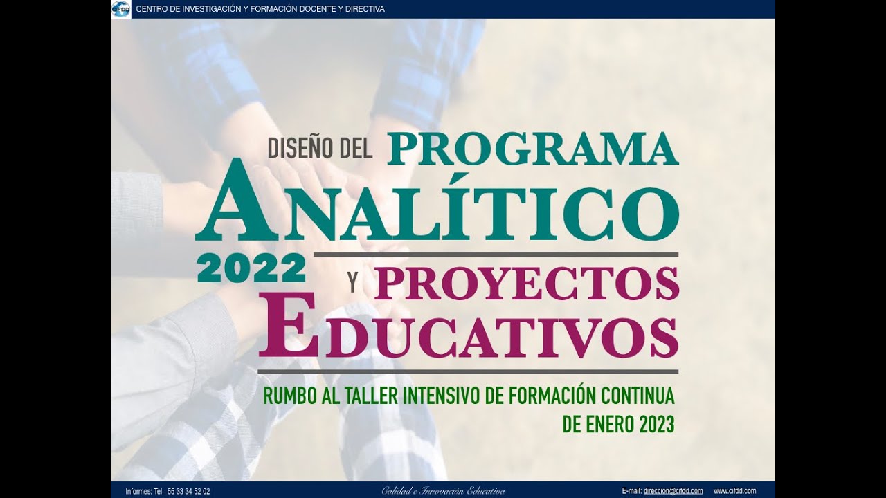 Diseño Del Programa Analítico 2022 Y Los Proyectos Educativos - YouTube