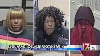 NC ‘Bad Wig Bandit’ suspected in multiple bank robberies, FBI says