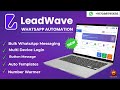 LeadWave WhatsApp marketing  Software | whatsapp bulk message sender with button | lead wave