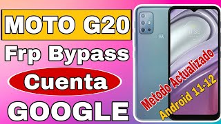 Motorola Moto G20 Eliminar Cuenta Google Android 11✅️ Moto G20 FRP Bypass Android 11 Actualizado