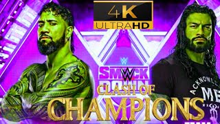 Roman reigns vs Jey uso Full match WWE clash of champion 2022 (4k)