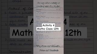 Class 12 Maths Lab Activity 4 Solution// Maths Lab Practical Class 12// #mathsactivity  #maths