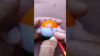 Indian flag painting on ball | 🇮🇳 art | independence day ball art | Happy independence Day