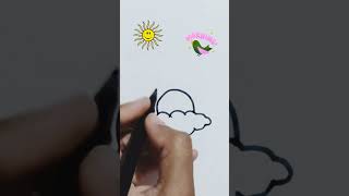 Draw Sun With Cloud | Sun Drawing #shorts #youtubeshorts #trending #beginnersdrawing #sundrawing