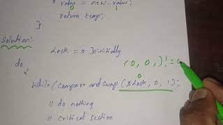 Process Synchronization - Compare and Swap Instruction