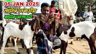 05 JAN নাটোর তেবাড়ীয়া হাটের আপডেট জানুন #goatfarming #totapuri #goatmarket #goat