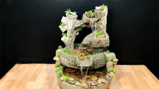 So beautiful amazing indoor waterfall fountain water fountain making at home