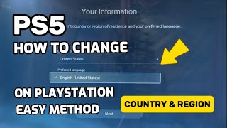 How To Change Countryregion On PS5 ! PlayStation 5