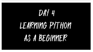 Day 4 of learning Python | Beginner Python Tutorial | Code Harry 🚀