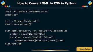 How to Convert XML to CSV in Python