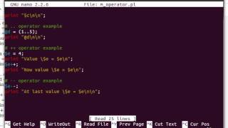Perl Miscellaneous Operators Example