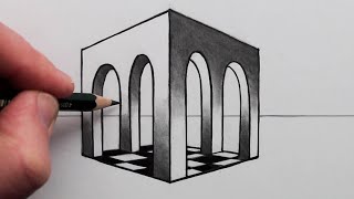 How To Draw An Optical Illusion: Impossible Columns