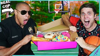A REAL POLICE OFFICER Challenged ME to Trick Shot H.O.R.S.E. *Winner Gets Donuts 🍩!*