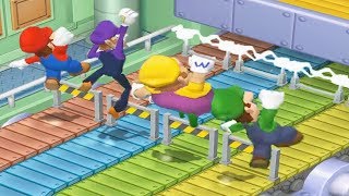 Mario Party 7 - 4 Player Minigames - Mario Waluigi Wario Luigi All Mini Games (Master CPU)