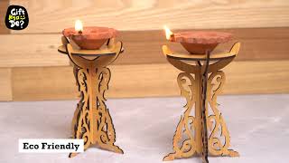 Wooden Hand Crafted/Traditional Diya and Candle Stand/Lanterns for Pooja Prayer / Mandir / temple 🪔