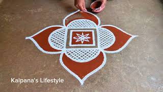 Thaipoosam Special Beautiful 🌻🌻Flowers Kollam  🌻🌻🌻 Easy Rangoli muggulu