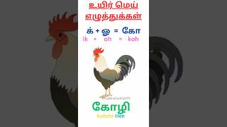 உயிர்மெய் எழுத்து(க்+அ=க)/TinyBrainyKidsTV#tinybrainykidstv#1stgrade#tamil#uyirezuthukal#உயிர்மெய்