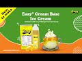 Easy® Cream Base Ice Cream drizzled with Easy® Mango Flavored Syrup