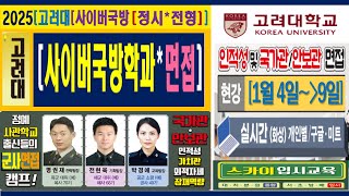 [고려대사이버국방학과면접학원] 대치동[스카이입시교육] 고려대 2025 정시,(사이버국방전형),(사이버국방학과),군면접학원 ‘1:1(현장강의\u0026실시간(화상)): 1/4~1/9’