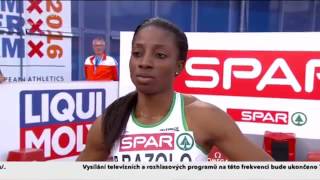 208 Ivet Lalova Collio vs Pinto 100m Semifinal 2 HD European Athletics Championships Amsterdam 2016