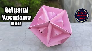 Poliedro - Kusudama Icosaedro - Origami Kusudama Ball Making For Beginners @ATOZCREATIVEART