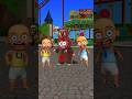 Labubu berubah menjadi zombie Upin Dan Ipin lari #shorts #animasi