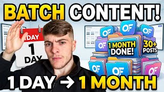 How I Batch Create a Month of OnlyFans Content in One Day