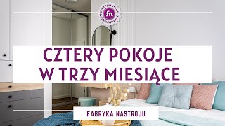 Mieszkanie 4 pokoje pod klucz w 3 miesiące. Kompleksowy projekt i realizacja by Fabryka Nastroju