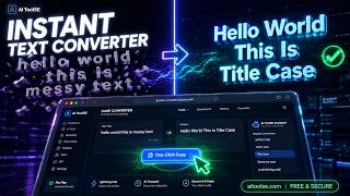 Free Case Converter Tool Instantly Change Text to UPPER, lower, Title & More AI ToolSE