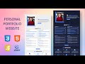 How To Make Responsive PERSONAL PORTFOLIO Website Design Using HTML / CSS / JQUERY - Step By Step