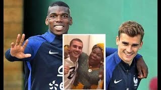 GRIEZMANN SINGS WITH POGBA`s MOTHER!! france team sings for n