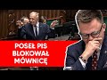 Hołownię zamurowało. Tomaszewski okupował mównicę. Mówił do wyłączonego mikrofonu