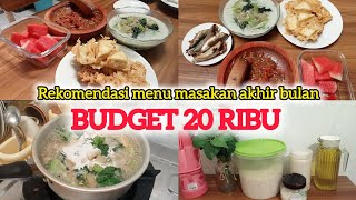 BUDGET 20 RIBU UNTUK REKOMENDASI MENU MASAKAN ENAK DI TANGGAL TUA‼️| CARA BERHEMAT