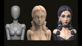 【zbrush角色建模】从球开始雕刻出一个角色模型