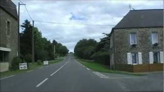 Driving On The D24 \u0026 D787 From 22390 Pont-Melvez To 22200 Moustéru, Brittany France 25th August 2011