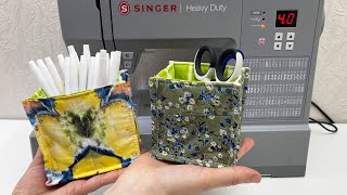 布製ボックスのDIY。整理整頓のための簡単で素早い縫製のヒントとコツ