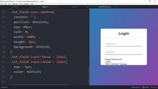 Animated Login Form using HTML & CSS only No JavaScript or jQuery