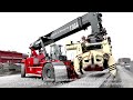 kalmar reachstackers handling steel slabs