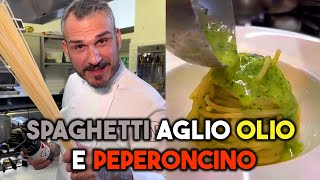 Spaghetti aglio, olio e peperoncino 🌶️ Chef Roberto Di Pinto