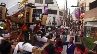 28年 自由が丘 熊野神社 例大祭 宵宮「国際親善」神輿渡御 。