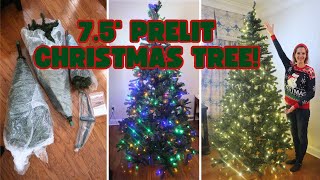 Fraser Hill Farm 7.5' Prelit Christmas Tree | Full Unboxing, Assembly, Demo Review