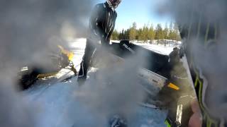 SNOWMOBILE CRASH FINLAND UKKOHALLA 2015