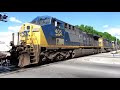 conductor climbs aboard moving csx q442