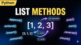 Python List Methods in 5 Minutes |Python list | .append(), .pop(), .sort() & More!