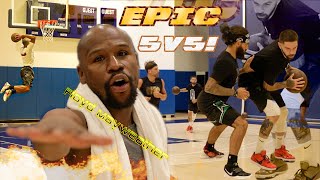 Epic 5v5!  Floyd Mayweather Pulls Up! (INSANE)