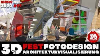 FESTFOTODESIGN|SHOWREEL 2020 #01|3D-Visualisierung|TWINMOTION