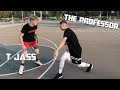 The Professor tries T jass crazy layup package.. Then teaches him signature moves