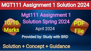 mgt101 assignment 1 solution 2023 download