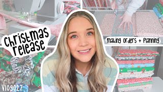 making scrunchies for Christmas release, planning advent calendars, packing scrunchy orders VLOG27